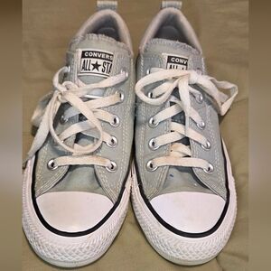 Converse All Star Low Top Sneakers Light Blue Canvas Lace Up Size 6
